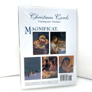 Vintage Magnificat Christmas Cards Nativity Jesus Set of 5 Envelopes New Sealed